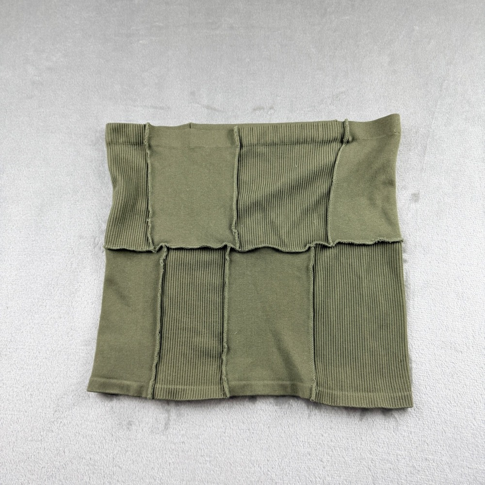 Out From Under Urban Outfitters Women's XL Olive Green Ribbed Patchwork Tube Top